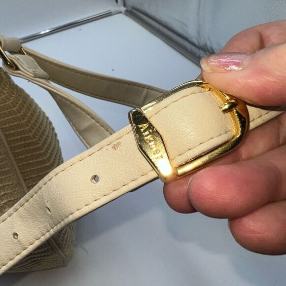 Etienne Aigner Vintage Cream Basket Weave Straw Handbag Neutral Purse - Picture 7 of 12